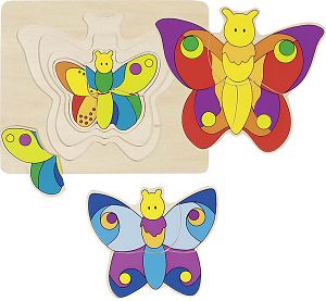 Puzzle vrstvené motýl